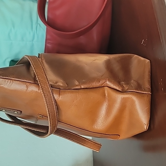 S Zone Women's Bag Large Tote Brown Laptop Crazy Horse Leather Pockets Neutral - Picture 6 of 13